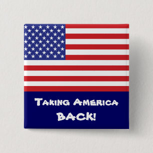 50-stjärnig U.S.-Flagga Knapp