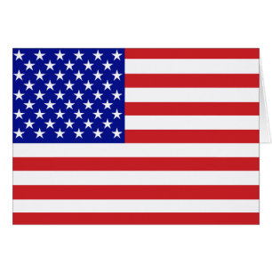 50-stjärniga U.S.-Flagga Hälsningskort