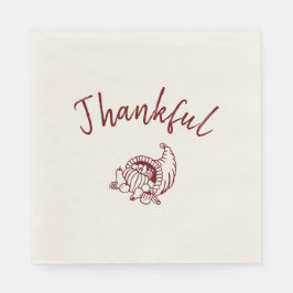 50 tacksamma Cornucopia-uppsättning Pappersservett