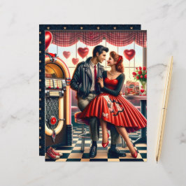 50-talars Middag Alla hjärtans klippbok Papper