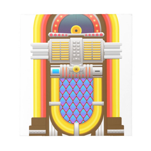 50-talets gammaldags jukebox anteckningsblock (Framsida)