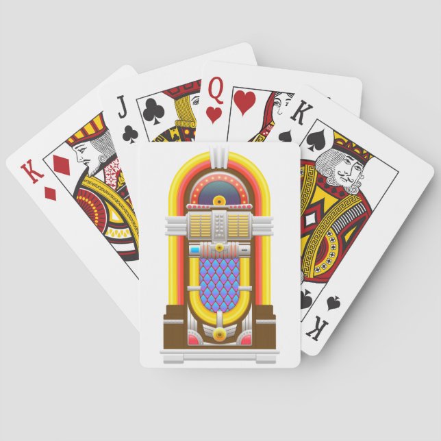 50-talets gammaldags jukebox casinokort (Baksidan)