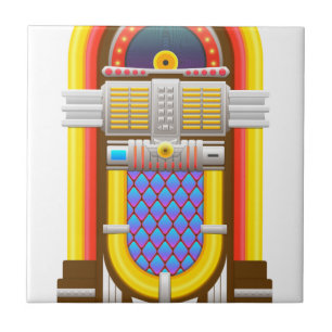 50-talets gammaldags jukebox kakelplatta