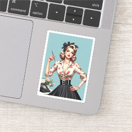 50-talets glamorkvinnor mode, 50-talets kjolgåva klistermärken