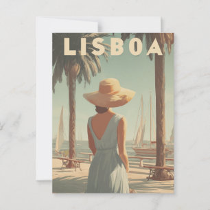 50-talets Lissabonvintage Vykort