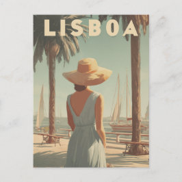 50-talets Lissabonvintage Vykort