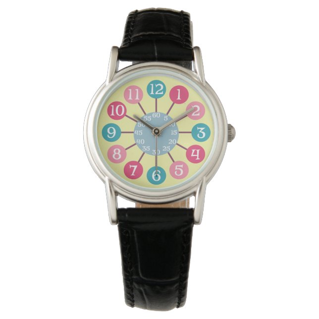 50-talets Retro Atomic Starburst Midsekels moderna Armbandsur (Framsida)