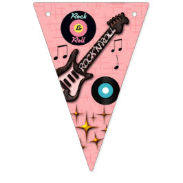 50-talets rock n Roll Bunting. Vimplar