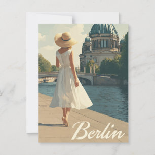 50-talets vintage i Berlin Vykort