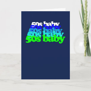 50-tals Baby Vintage Retro Font Grafisk 1950-tals Kort