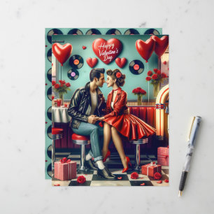 50-tals Diner Valentine Scrapbookpapper