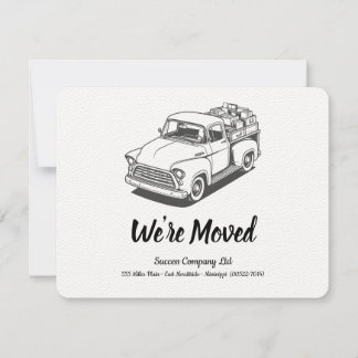 50-tals Lastbil B&W Personlig Kontorsadress Meddelande