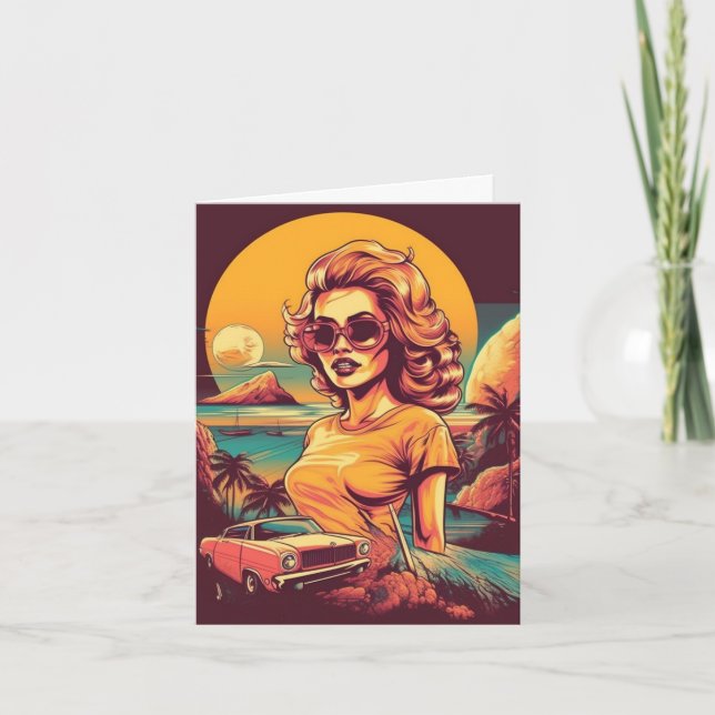 50-talsinspirerad retro  kort (Framsida)