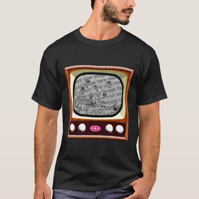 50-taltelevisionmall - svart t-shirt (Framsida)