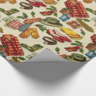 50-talvintagejul som slår in papper presentpapper