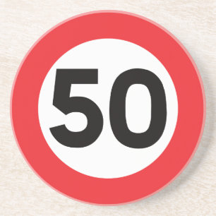 50 Trafiksignaler för hastighetsbegränsningar f Underlägg
