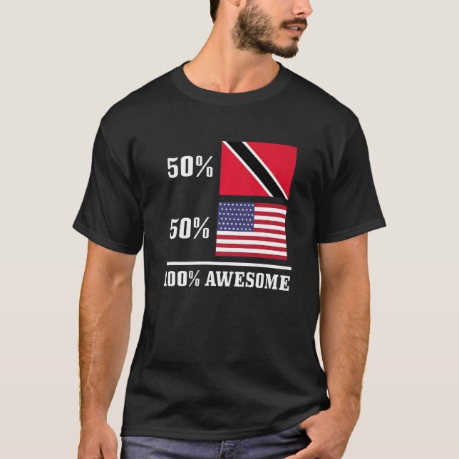 50 Trinidad & Tobago 50 Förenta staternas amerikan T Shirt (Framsida)
