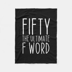 50 Ultimate F Ord 50:e födelsedagstidningen Funny Fleecefilt