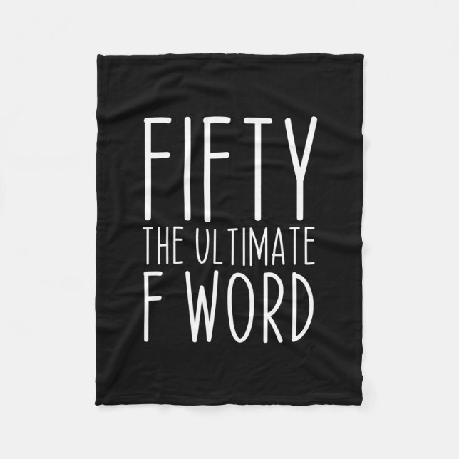 50 Ultimate F Ord 50:e födelsedagstidningen Funny Fleecefilt (Framsidan)
