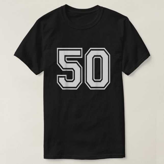 50 Varsity Sports Team Jersey 50:e födelsedagen T Shirt (Design framsida)