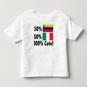 50 % Venezuela 50 % italienska 100 % Cute T Shirt