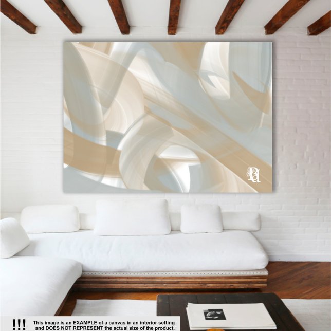 50 x 38-tums Sandy Tornado Trend Abstrakt Art Beig Canvastryck (Skapare uppladdad)