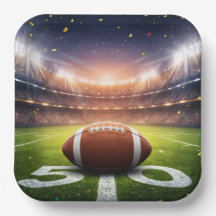 "50 Yard line Game Day" Dimensioner: 9" Tallrik