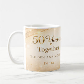 50 Year Anniversary Mug Golden Wedding Anniversary Kaffemugg