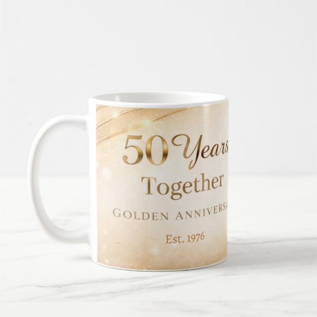 50 Year Anniversary Mug Golden Wedding Anniversary Kaffemugg (Vänster)