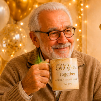 50 Year Anniversary Mug Golden Wedding Anniversary Kaffemugg