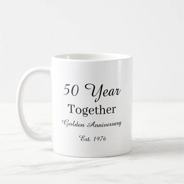 50 Year Anniversary Mug Golden Wedding Anniversary Kaffemugg (Vänster)