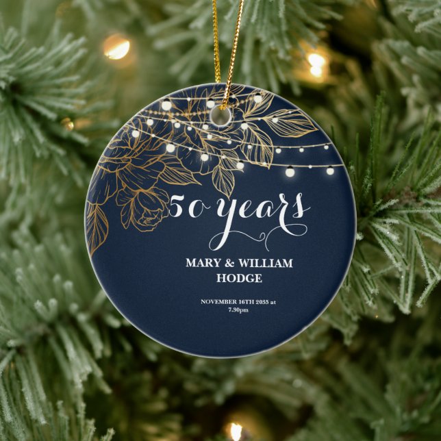 "50 Years of Forever: An Anniversary to Remember"  Julgransprydnad Keramik (Träd)