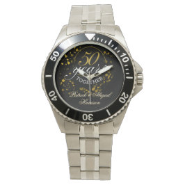 50 Years Together Golden Wedding Anniversary Party Armbandsur