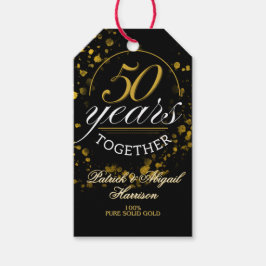 50 Years Together Golden Wedding Anniversary Party Presentetikett