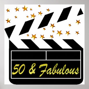 50 YR GAMLA MOVIE STAR POSTER