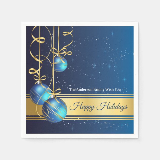 50pcs Christmas Paper Napkin Modern Tree Baubels Pappersservett (Framsidan)