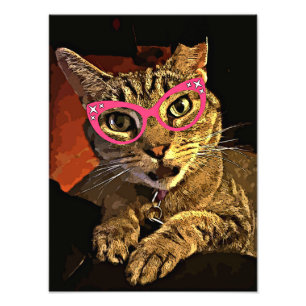 50's Glass Indigo Fototryck