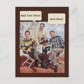 50's Sweater Killar Vykort