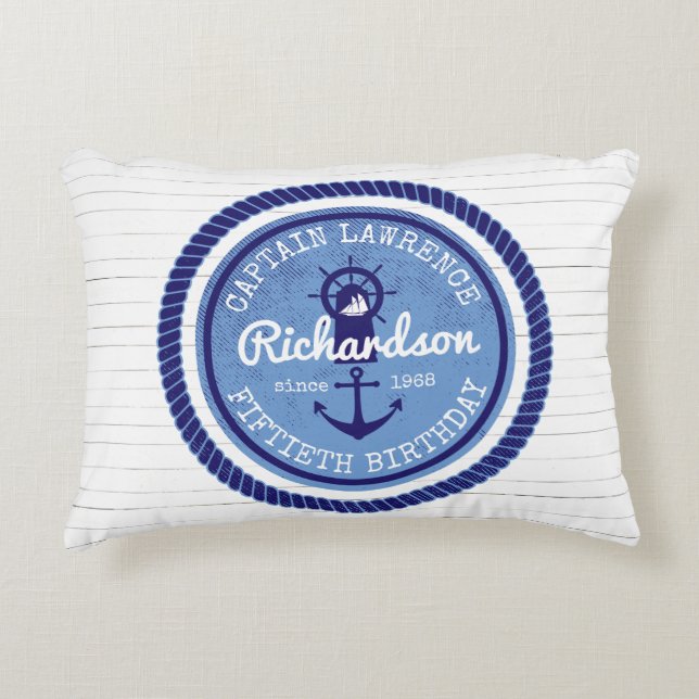 50th Ankrar det nautiska repet för Prydnadskudde (Framsidan)