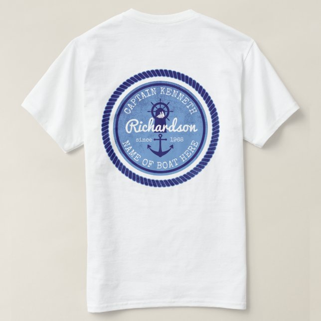 50th Ankrar det nautiska repet för Tee Shirt (Design baksida)