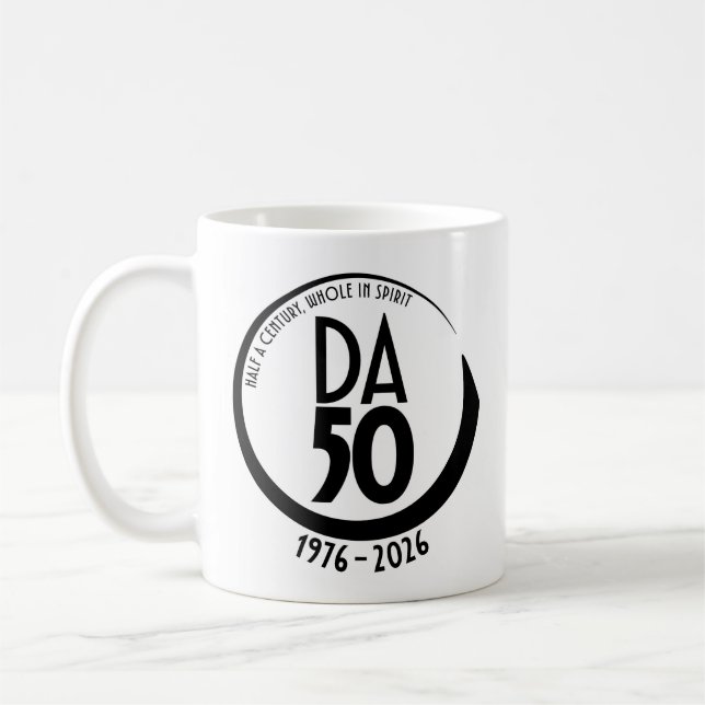 50th Anniversary 1976-2026 Mug in Black Kaffemugg (Vänster)