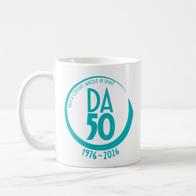 50th Anniversary 1976-2026 Mug in Teal Kaffemugg (Vänster)