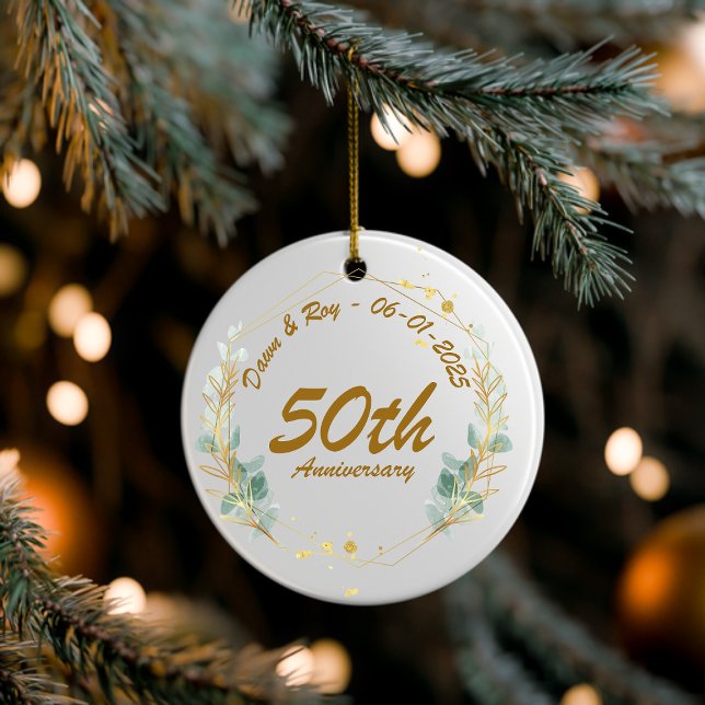 50th Anniversary Christmas Ornament Personalized,  (Skapare uppladdad)