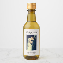50th Anniversary Party Favor Custom Wedding Photo Vinetikett