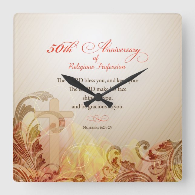 50th Årsdag av det religiösa yrket, nunna Fyrkantig Klocka (Framsida)