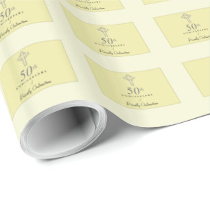 50th Årsdag av prästen med den präglade kor Presentpapper