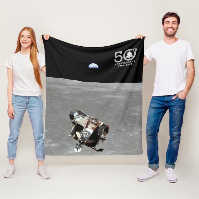 50th Årsdag landning för Apollo 11 Fleecefilt (På plats)
