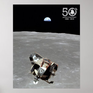 50th Årsdag landning för Apollo 11 Poster