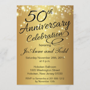 50th Årsdaginbjudningar Inbjudningar