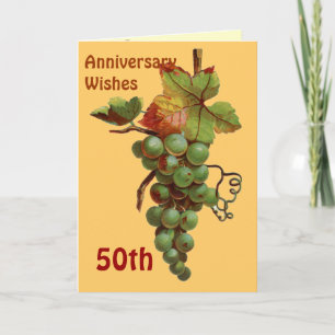 50th Årsdagönskemål som är customiseable Kort
